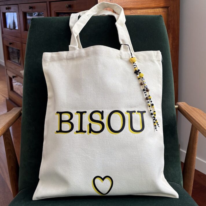 Sac "BISOU" - jaune et noir – Image 2