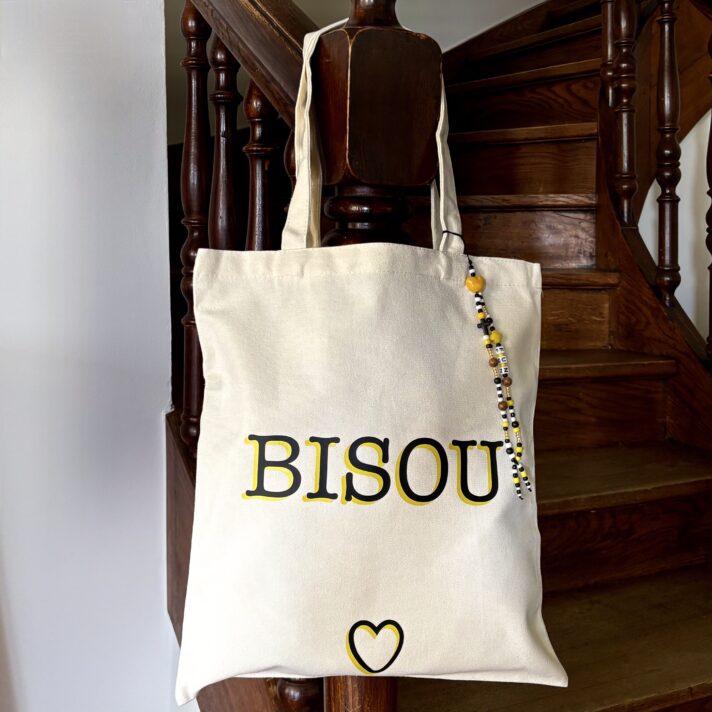 Sac "BISOU" - jaune et noir